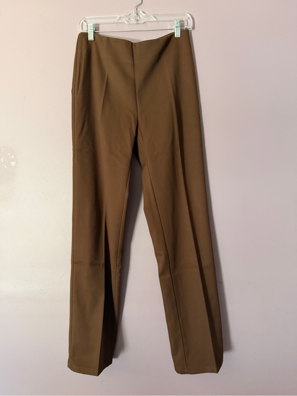 All my love High-Rise Brown Stretch Ponte Pants
